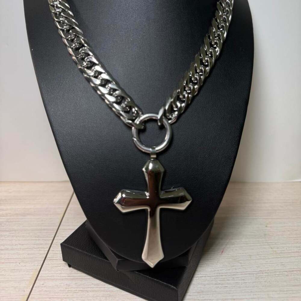 Silver Cross Necklace With Chain 4 D 61 - Picture 4 of 7